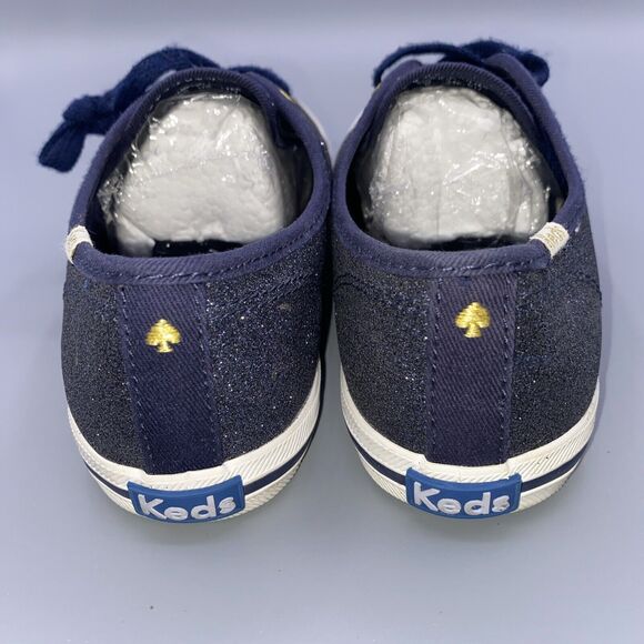 Keds x Kate Spade New York  Shoes Womens Size 4  Blue Champion Glitter  Sneakers - Picture 5 of 7